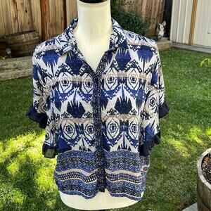 Kas Designs Batwing Blouse Women's Size Medium